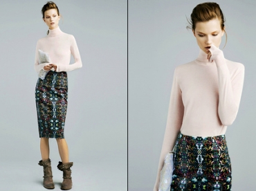 Jupe tube imprimée Zara