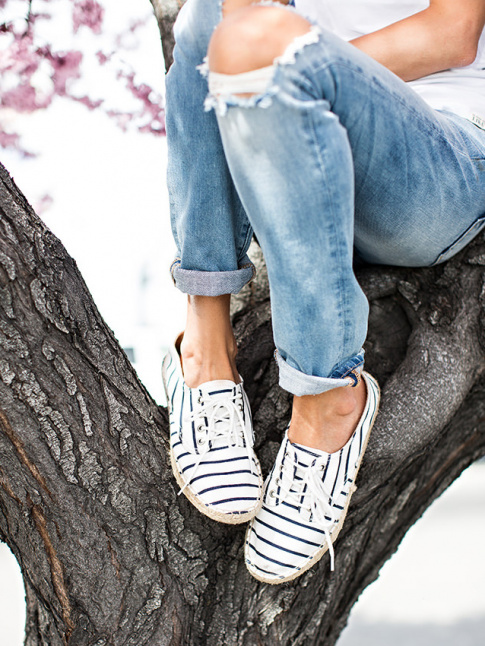 Les espadrilles marinire, ou comment consommer autrement de la rayure horizontale