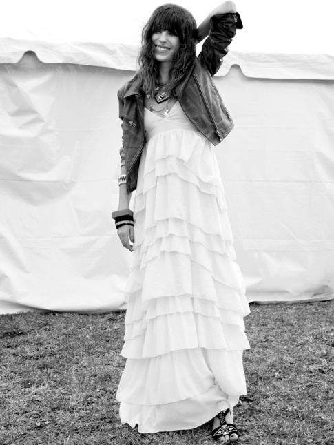 Longue robe  volants + mini perfecto = le bon mix