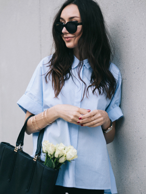 Wanted : une chemise trapze en popeline bleu ciel