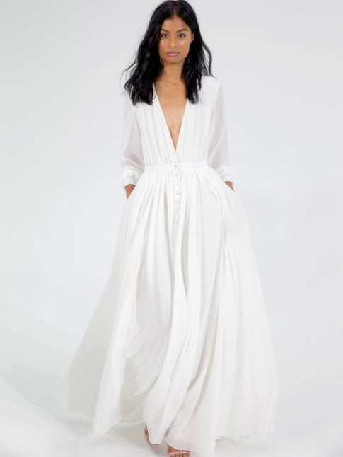 La parfaite longue robe blanche
