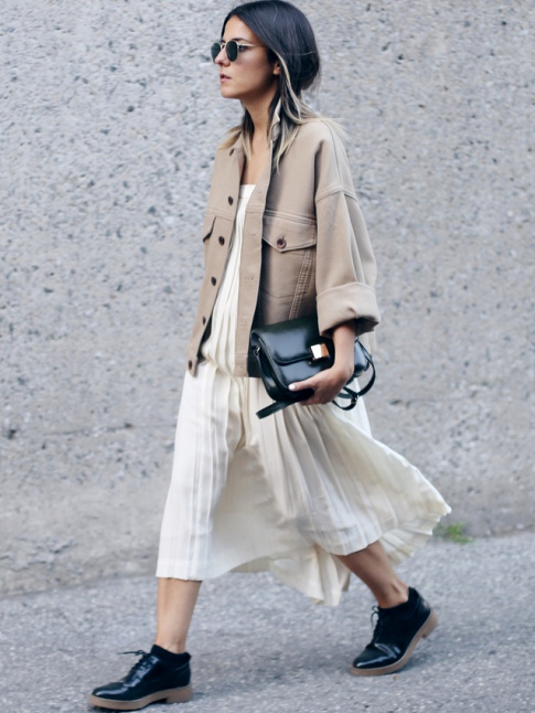Le blouson oversize, idal pour rchauffer une robe lgre !