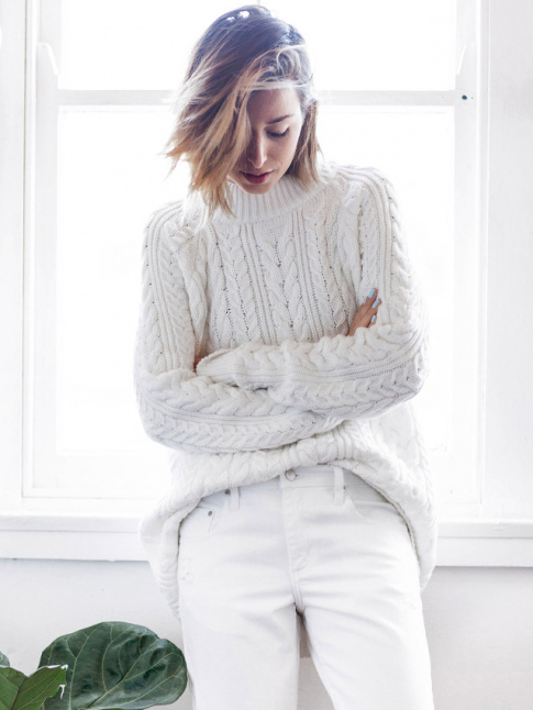 Wanted : un gros pull torsad blanc cass