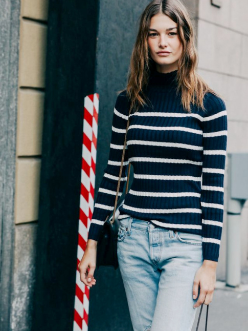 Wanted : un pull marinire col roul