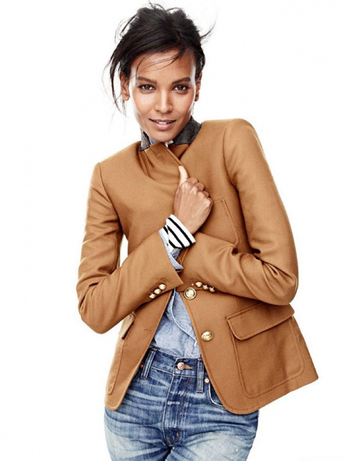 Oui  la superposition blazer camel/chemise en chambray/marinire !