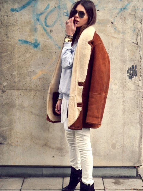 Wanted : une veste vintage en peau retourne
