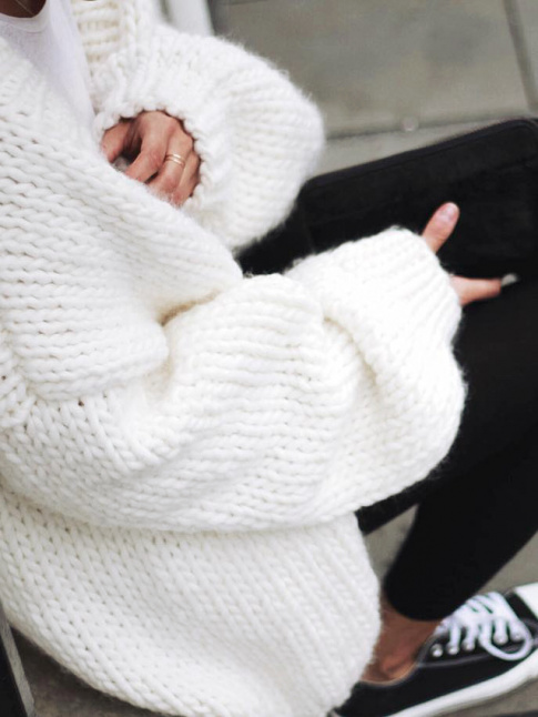 Wanted : un maxi cardigan tricot  la main