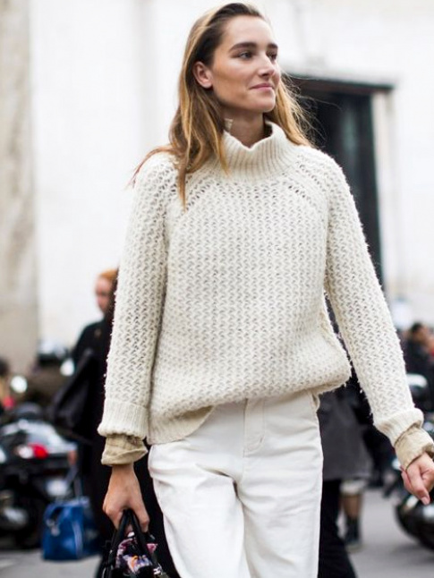 Oui au mix and match de blanc et faux blanc !