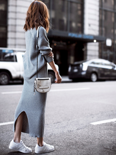 Wanted : une robe pull grise ultra cosy