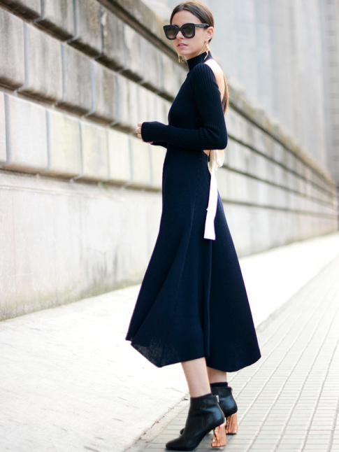 On aime quand la robe pull se fait fminine et lgante !