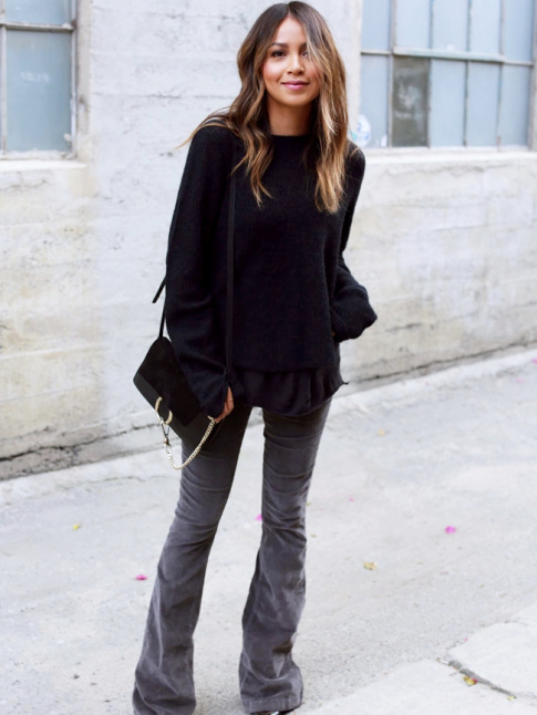 Wanted : un jean flare en velours gris