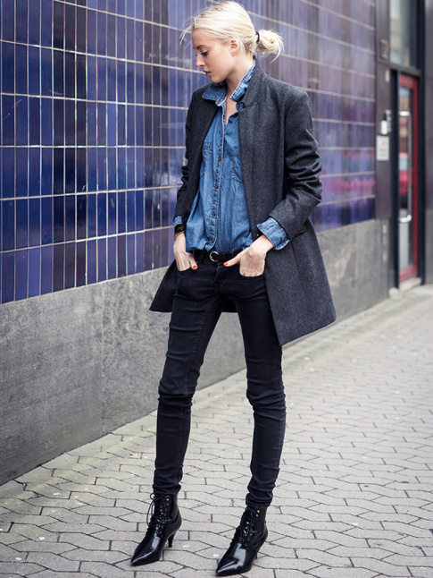 Oui aux bottines pointues  lacets pour twister un look boyish !