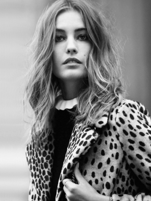 Manteau lopard + chemisier  collerette = le bon mix