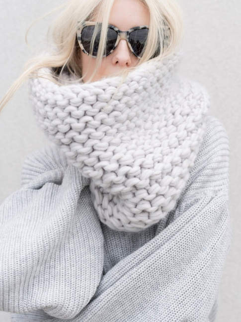 Wanted : un snood en trs grosse maille !