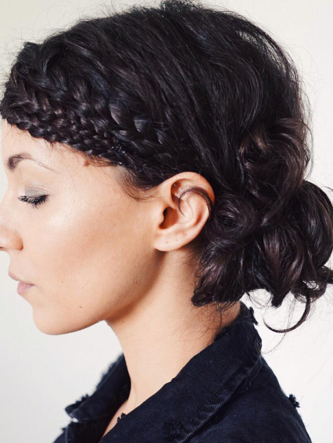 Oui  la couronne de tresses revisite !