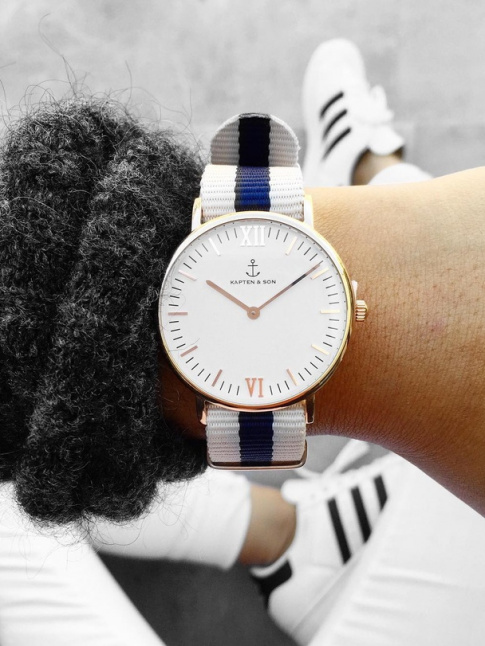 Cadran rond + bracelet marin = le bon mix