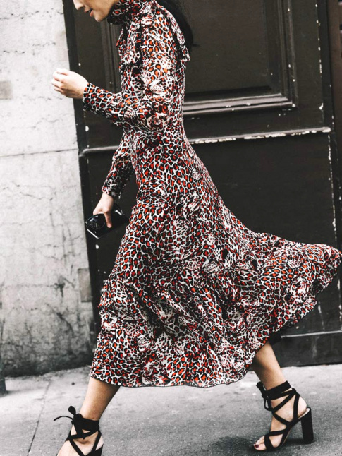 Imprim lopard + robe no-romantique = le bon mix
