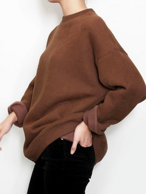 Wanted : un sweat oversize chocolat