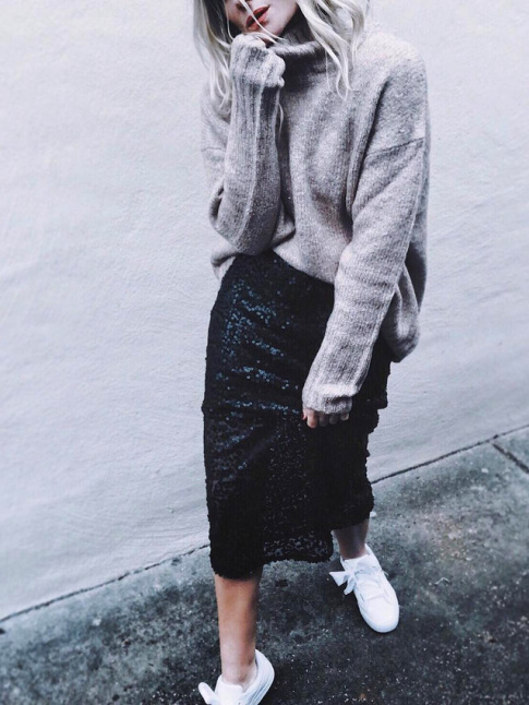 Le gros pull, l'alli de prdilection des sequins !