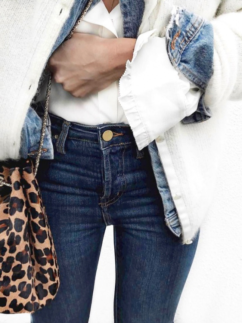 Ce printemps, on pense  rchauffer nos vestes en jean via un gilet tout doux