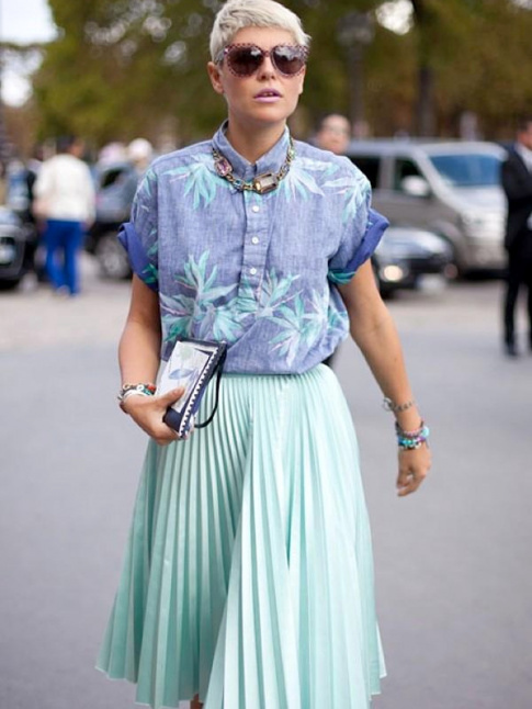 Mlant style girly revisit et harmonie de teintes dlaves, ce look a tout bon !