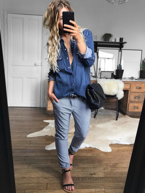 Le jean  rayures verticales, une bonne alternative au jean classique !