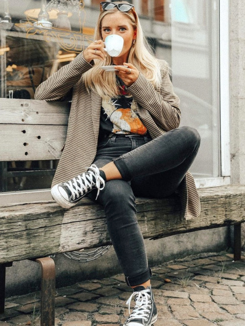 Le blazer  carreaux, le nouveau gilet d'automne !