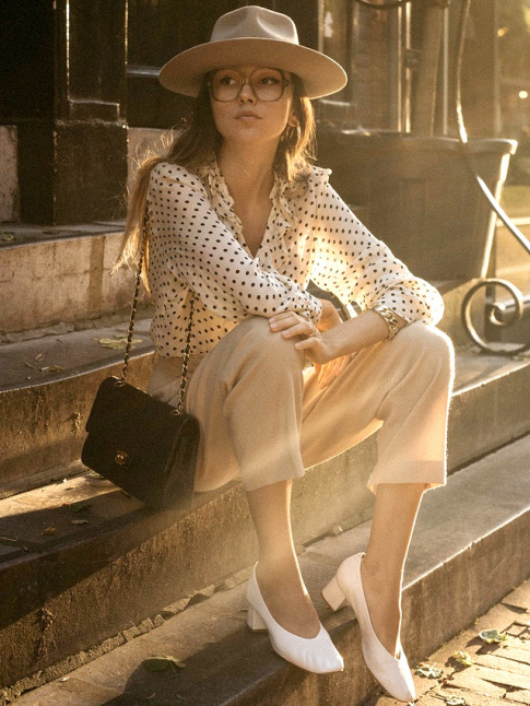 La blouse  pois, un des basiques de l'automne 2017
