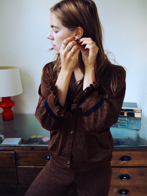 Piqu de lurex, le marron gagne en vitalit !