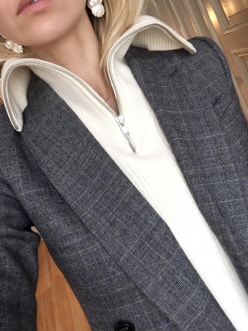 Pull camionneur + blazer  carreaux = le bon mix