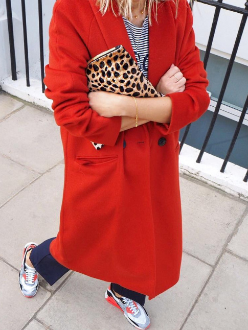 Rouge + imprim lopard + rayures marinire = le bon mix