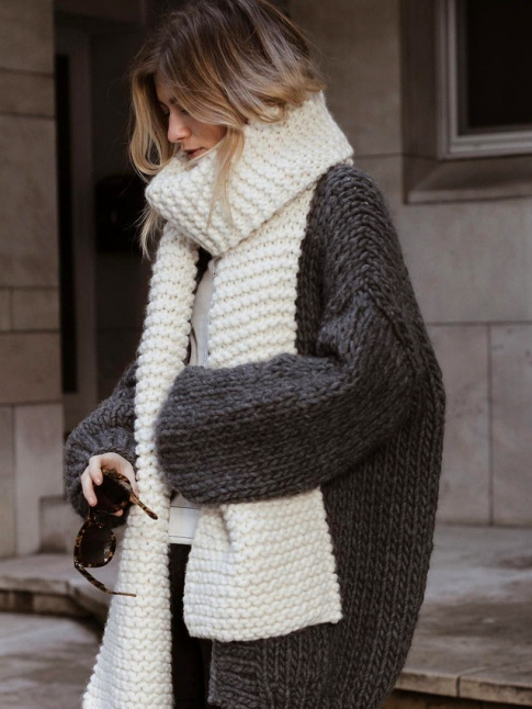 User et abuser des pices en grosse maille, l'un des petits plaisirs qu'offre l'hiver !