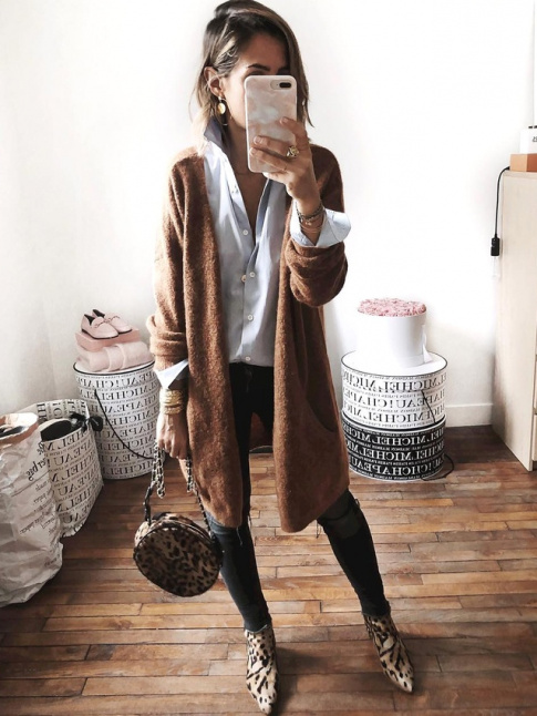 Le long gilet, l'atout cosy idal pour adoucir un look !