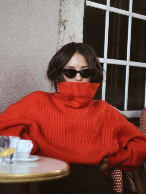 Le pull rouge oversize, une pice doudou  haut potentiel fashion !