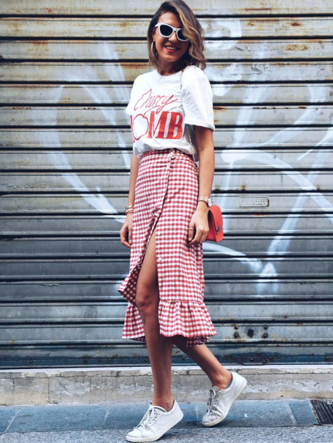 Oui au vichy trait en mode casual-girly !
