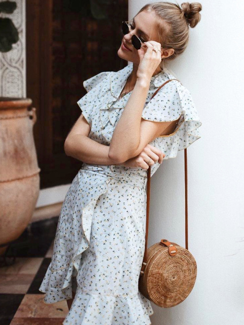 Les mlanges associant fleurettes et volants : la gourmandise girly du printemps !