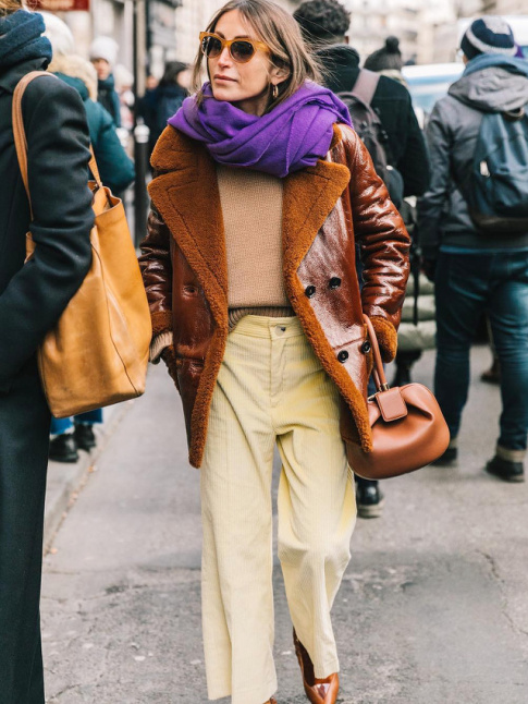 Violet + marron + noisette + jaune ple = le bon mix