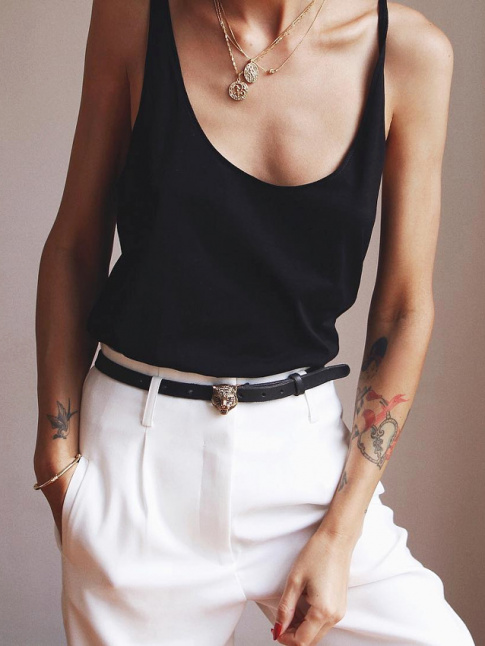 Le parfait total look noir et blanc #30