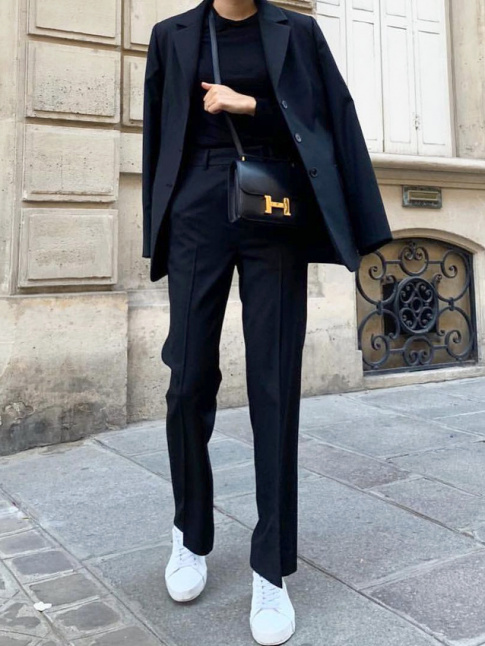 Le parfait total look noir et blanc #32