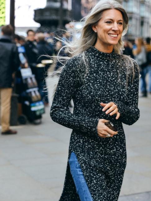 Robe pull fendue sur le ct + slim = le bon mix