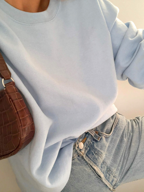 Bleu ciel + marron = le bon mix