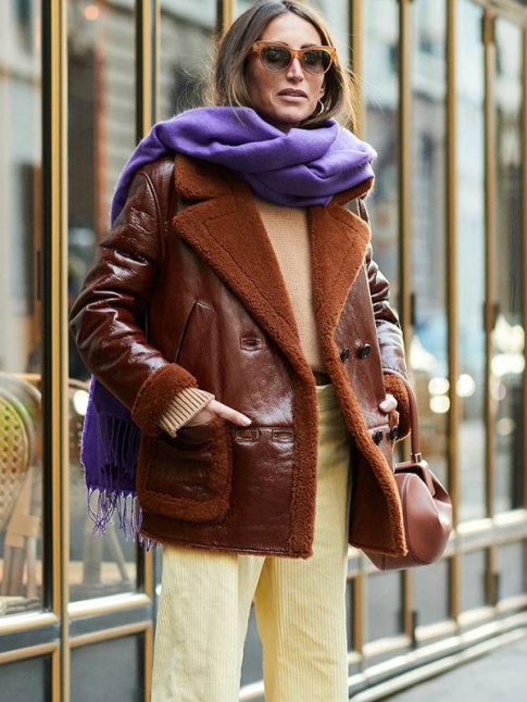 Marron + jaune ple + violet = le bon mix