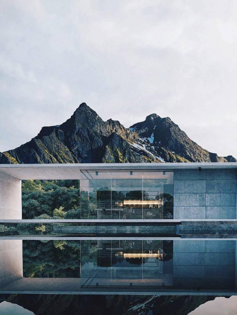 Architecture minimaliste + nature grandiose = le bon mix