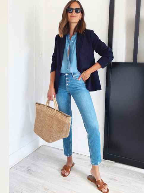 Abstraction faite des boutons apparents de la braguette, ce look a tout bon !