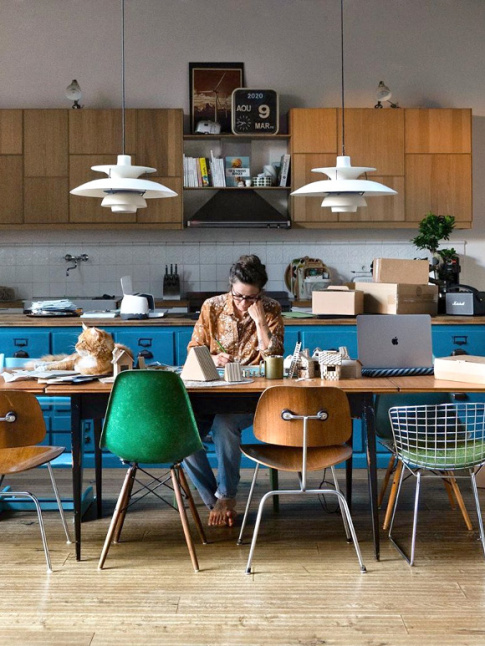 La table  manger : le bureau de prdilection de ceux qui travaillent de chez eux !