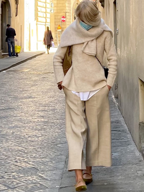 Layering + teintes beiges = le bon mix