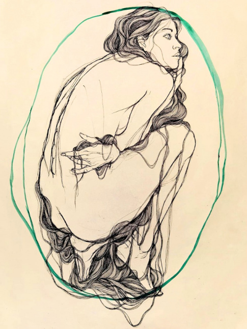 Mlant esprit Art dco, pure contemporaine et prcision intime, ce dessin interpelle