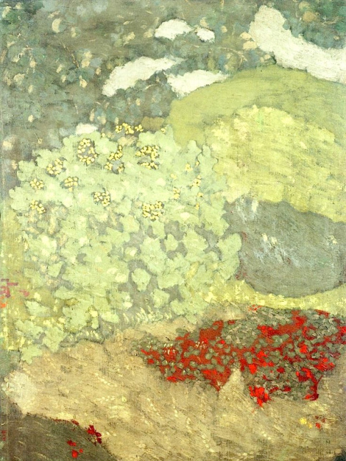 Oui aux camaeux de verts clairs rehausss d'une touche de rouge coquelicot !