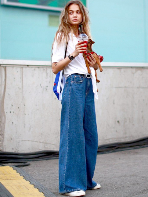 Wanted : un jean large s'arrtant au ras du sol !