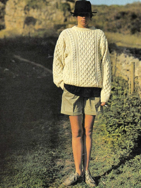 Pull irlandais + short kaki = le bon mix